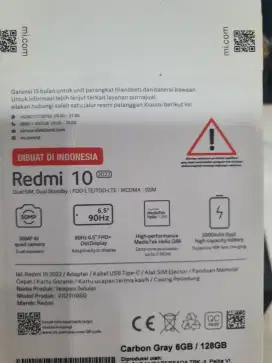 Redmi 10 2022. Ram 6/128. Fulset