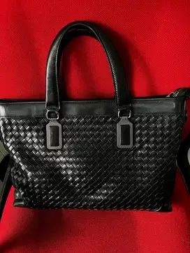 BOTTEGA VENETA ORI Intrecciato Leather Briefcase