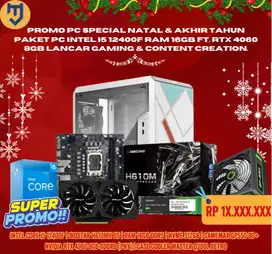 Paket PC Intel I5 12400F RAM 16GB Ft. RTX 4060 8GB Lancar Gaming