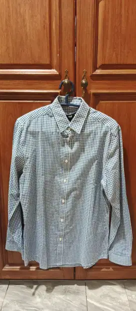 Kemeja lengan panjang kotak-kotak H&M