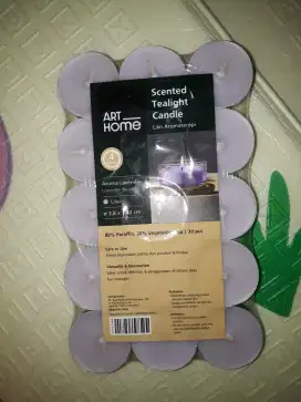 Lilin Aromaterapi/Tealight Candle Lavender Tahan 4 Jam Isi 15 Pcs.