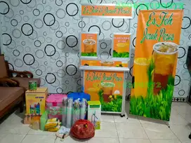 Paket usaha es jeruk Peras dan Es Teh booth Portable