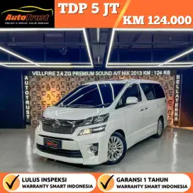 Tdp 5 Juta Toyota Vellfire 2.4 Zg Premium Sound A/T Nik.2013/David