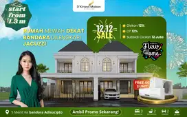 Rumah Mewah Dijual Jogja Timur, Dekat Bandara Adisucipto, Free Jacuzzi