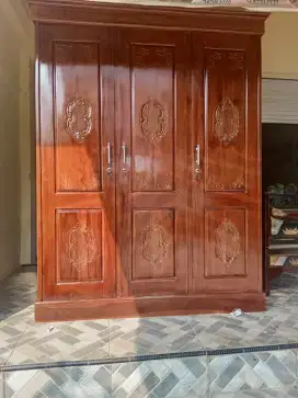 Lemari pintu 3 kayu jati