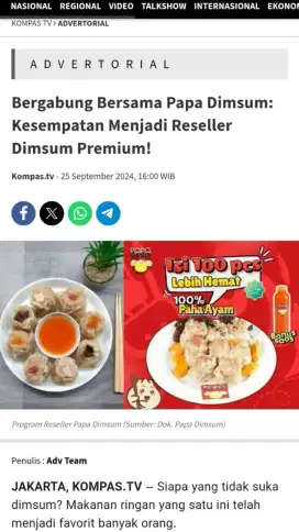 Tim Cetak dimsum  (CD) dan Administrasi (AD)