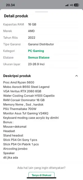 Pc Gaming dan Monitor