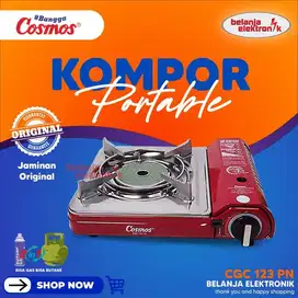 COSMOS CGC 123 PN KOMPOR GAS PORTABLE 1 TUNGKU STAINLESS 2 in 1 - MERA