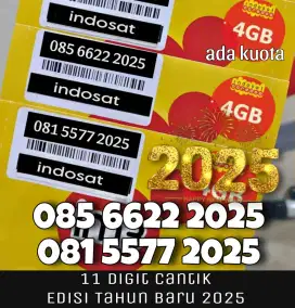 Kartu Perdana Indosat 11 Digit Seri Tahun Baru 2025 SEGEL