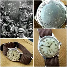 TISSOT KNIL WWII 1940 military watch issued jam tank antik vintage