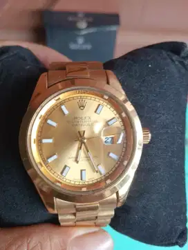 Jam Tangan Rolex Date just Gold type kwkw