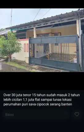 Take over rumah cantik di Puri Sava Gelam, Serang, Banten