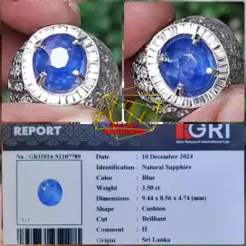 NATURAL BLUE SAPPHIRE SRILANKA 3.50CARAT