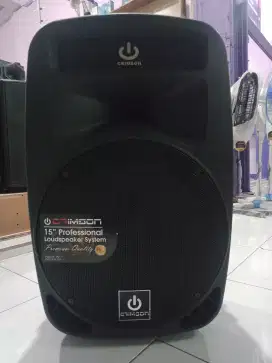 Speaker bluetooth CRIMSON 15 inc 150 watt free mic wierlles 2 buah