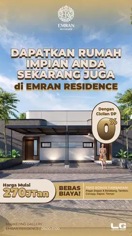 DIJUAL RUMAH MODERN MINIMALIS DI EMRAN RESIDENCE GRESIK