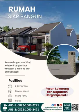 Rumah subsidi rasa premium hanya 8 menit ke alun alun wonosari yogya