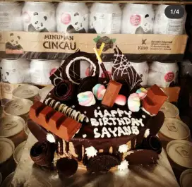 Kue ultah coklat biskuit