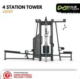 4 Station Machine Tower Cablecrossover Dhz U3029 Comercial