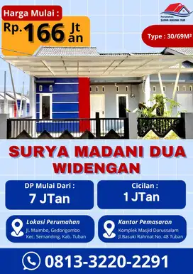 DI JUAL RUMAH SUBSIDI TENGAH KOTA TERLARIS SURYA MADANI 2