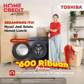 Mesin cuci thosiba hemat listrik kredit cicilan 0% by home credit