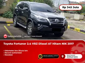 [LOW KM] Toyota Fortuner 2.4 VRZ Diesel AT Hitam NIK 2017