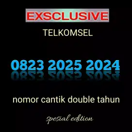 Nomor cantik exsclusive double tahun spesial Telkomsel 2025 2024