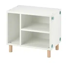 SMUSSLA Meja samping tempat tidur/unit rak, putih IKEA
