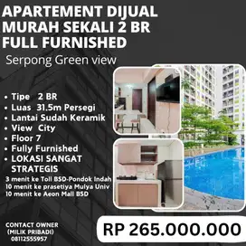 DIJUAL MURAH SEKALI APARTEMEN2 BR FULL FURNISHED SERPONG GREEN VIEW