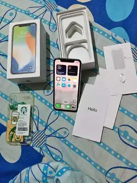 Iphone X 64gb ex inter All operator fullset sampe ke jarum