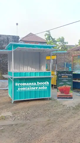 Booth container rombong portabel