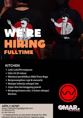 Lowongan pekerjaan FnB Kitchen