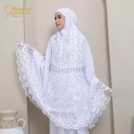 Mukena putih jumbo renda