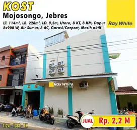 Dijual Kost Aktif 8 Kamar 2 Lantai Dekat Kampus UNS Solo