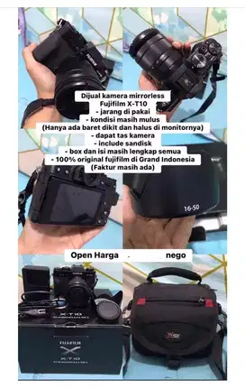 DIJUAL KAMERA MIRRORLESS FUJIFILM XT 10