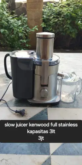 Slow juicer kenwood full stainless 3lt