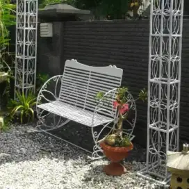 MURAH!!! Bangku Kursi Taman Goyang Santai Full Besi