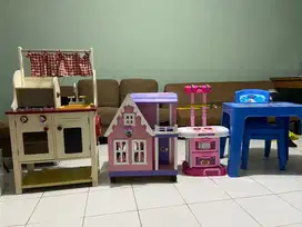 Mainan anak kitchen set rumah barbie