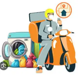 Masukan Laundry ke Mesin Cuci - Antar - Jemput  Laundry