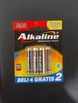 BATERAI ALKALINE ABC AAA ISI 6