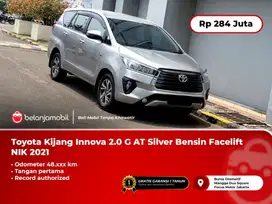 LOW KM !! TOYOTA KIJANG INNOVA REBORN G BENSIN AT 2021 / 2022 SILVER