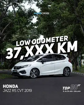 [LOW KM]FREE E-TOLL 1 JUTA JAZZ RS CVT AT MATIC 2019 HONDA JAZZ MATIC