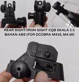 Rear sight iron sight cqb bahan Abs real size