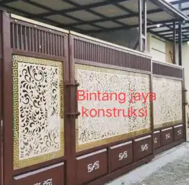 Pintu pagar laser cutting mewah