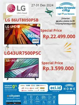 LG 86UT8050PSB UHD 4K AI TV New Series