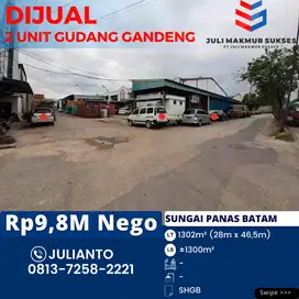 Dijual 2 Unit Gudang Gandeng di Sungai Panas Batam