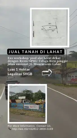 jual tanah di jl muara enim lahat