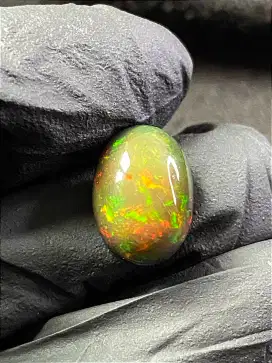 Batu Cincin Kalimaya Black Opal Jarong Multi Colour HC