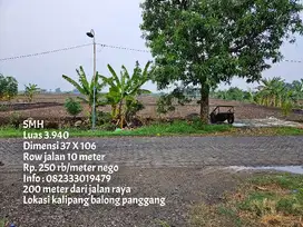 Tanah nol jalan poros jalur kabupaten