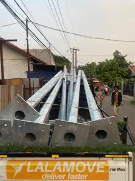 Tiang PJU 7 Meter ALL IN ONE