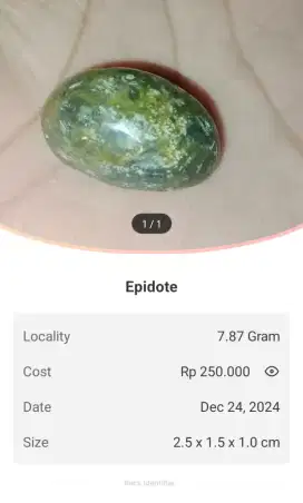 BATU PERMATA CINCIN EPIDOTE